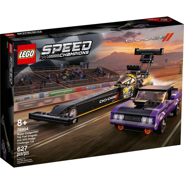  LEGO Speed Champions 76904 Mopar Dodge//SRT Top Fuel Dragster és 1970 Dodge Challenger T/A