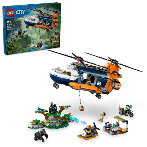 Lego City 60437 Dzsungelkutató helikopter a bázison