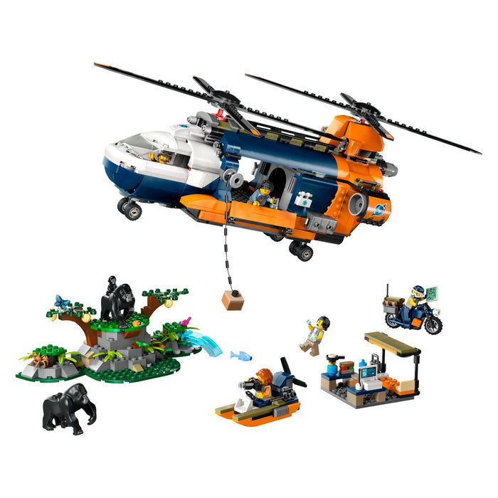 Lego City 60437 Dzsungelkutató helikopter a bázison