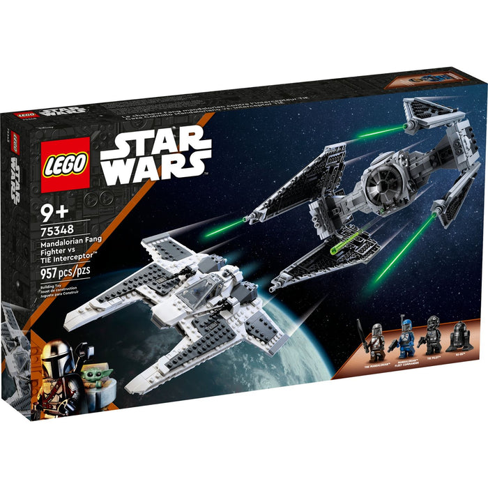 Lego Star Wars 75348 Mandalorian Fang Fighter vs TIE Interceptor 